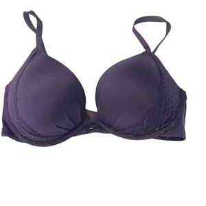 Victoria's Secret Purple Lace-Trim T-Shirt Bra